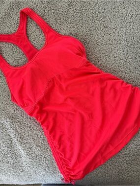 New Balance Neon Orange Racerback Tank, size M